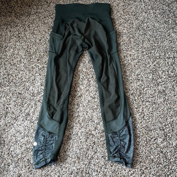 Lululemon Women's Size 6 High Times Pant Luxtreme (Mesh) Jazzy Gator Green - Picture 1 of 11